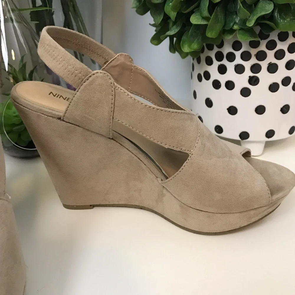 Nine West Morgan Wedge Platform Sandals 8